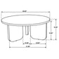 Dale Sculptural Round Solid Mango Wood Coffee Table Natural Mango