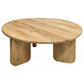 Dale 2-Piece Round Mango Wood Coffee and End Table Set Natural Mango