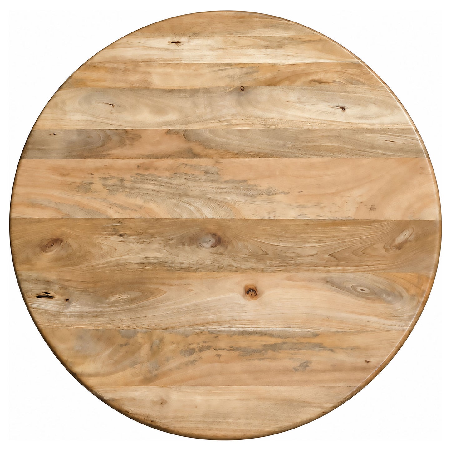 Dale 2-Piece Round Mango Wood Coffee and End Table Set Natural Mango