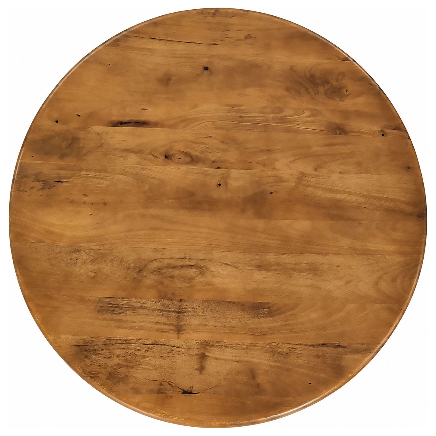 Dale 2-Piece Round Mango Wood Coffee and End Table Set Honey Mango
