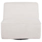 Badoer Faux Fur Swivel Accent Chair Ecru