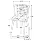 Tallis Woven Faux Leather Back Dining Side Chair Brown (Set of 2)