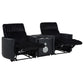 Madden 3-piece Corduroy Upholstered Manual Theater Seating Black