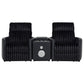 Madden 3-piece Corduroy Upholstered Manual Theater Seating Black