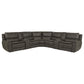 Marcell 7-Piece L-Shaped Power Reclining Sectional with Dual Consoles Grey