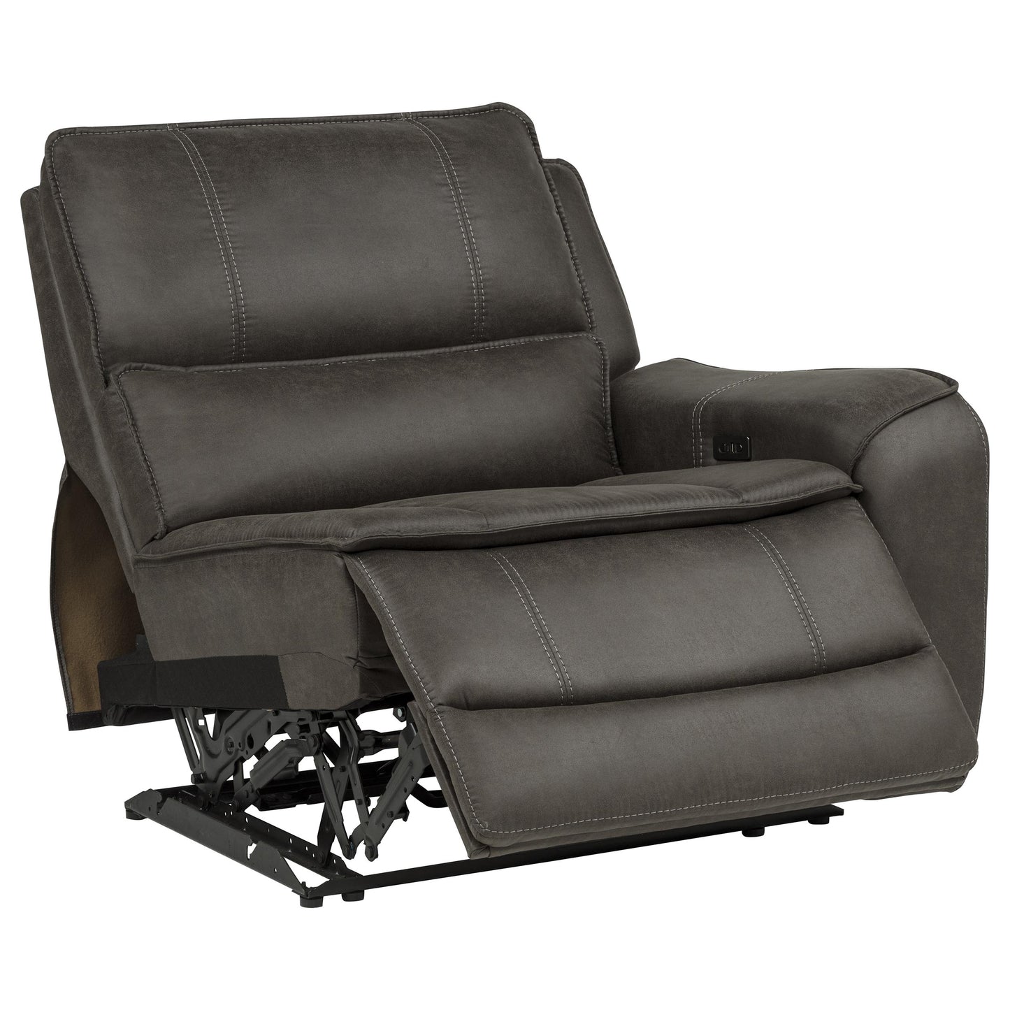 Marcell 5-Piece 3-Seat Power Home Theater Seating with Dual Consoles Grey