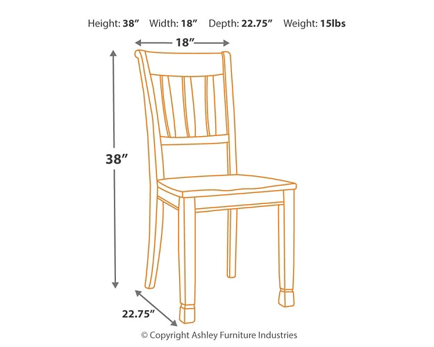 Whitesburg Dining Room Side Chair (2/CN)