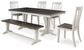 Darborn Dining Table and 4 Chairs and Bench