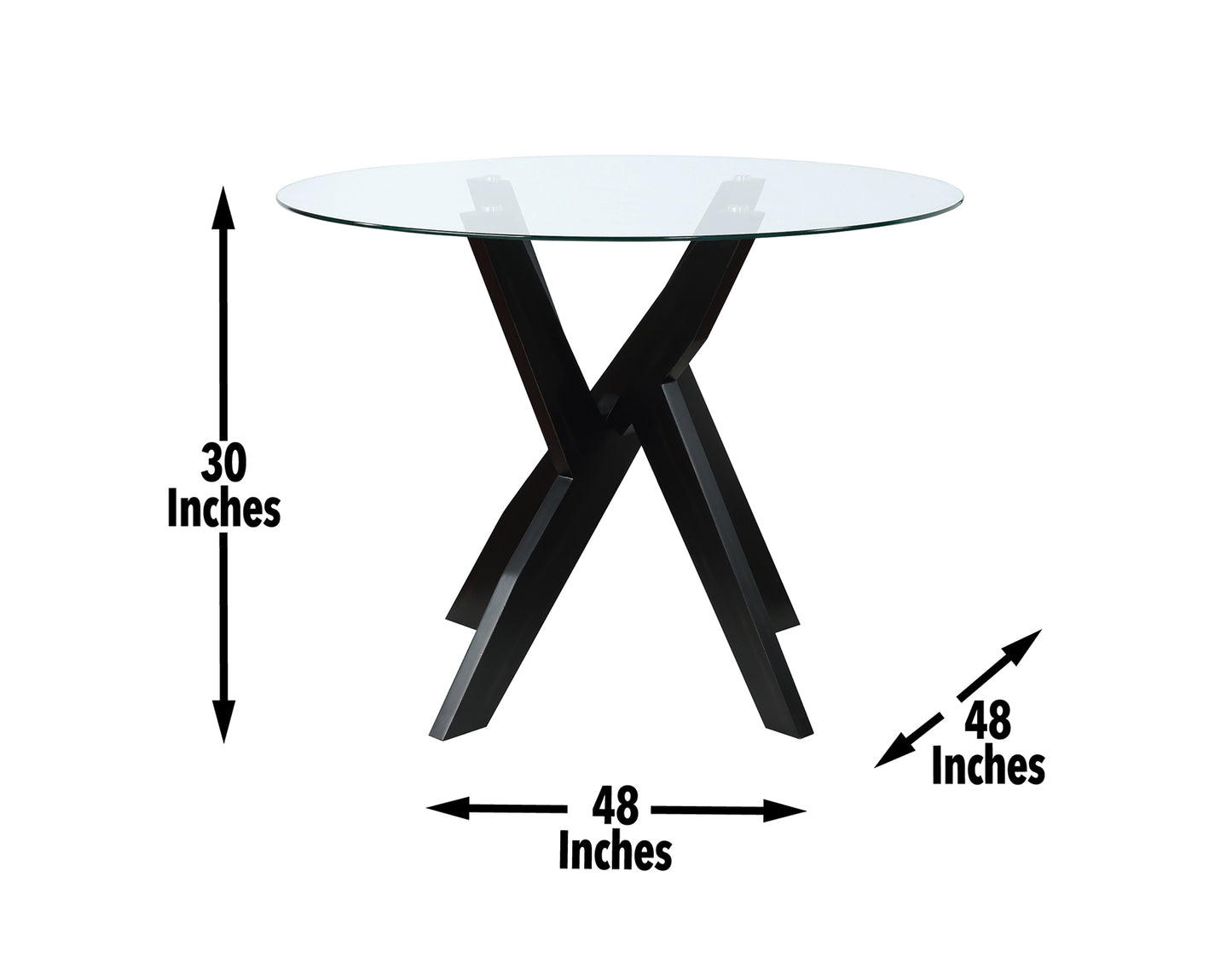 Amalie 5-Piece 48-inch Round Camel Dining Set
(Table & 4 Side Chairs)