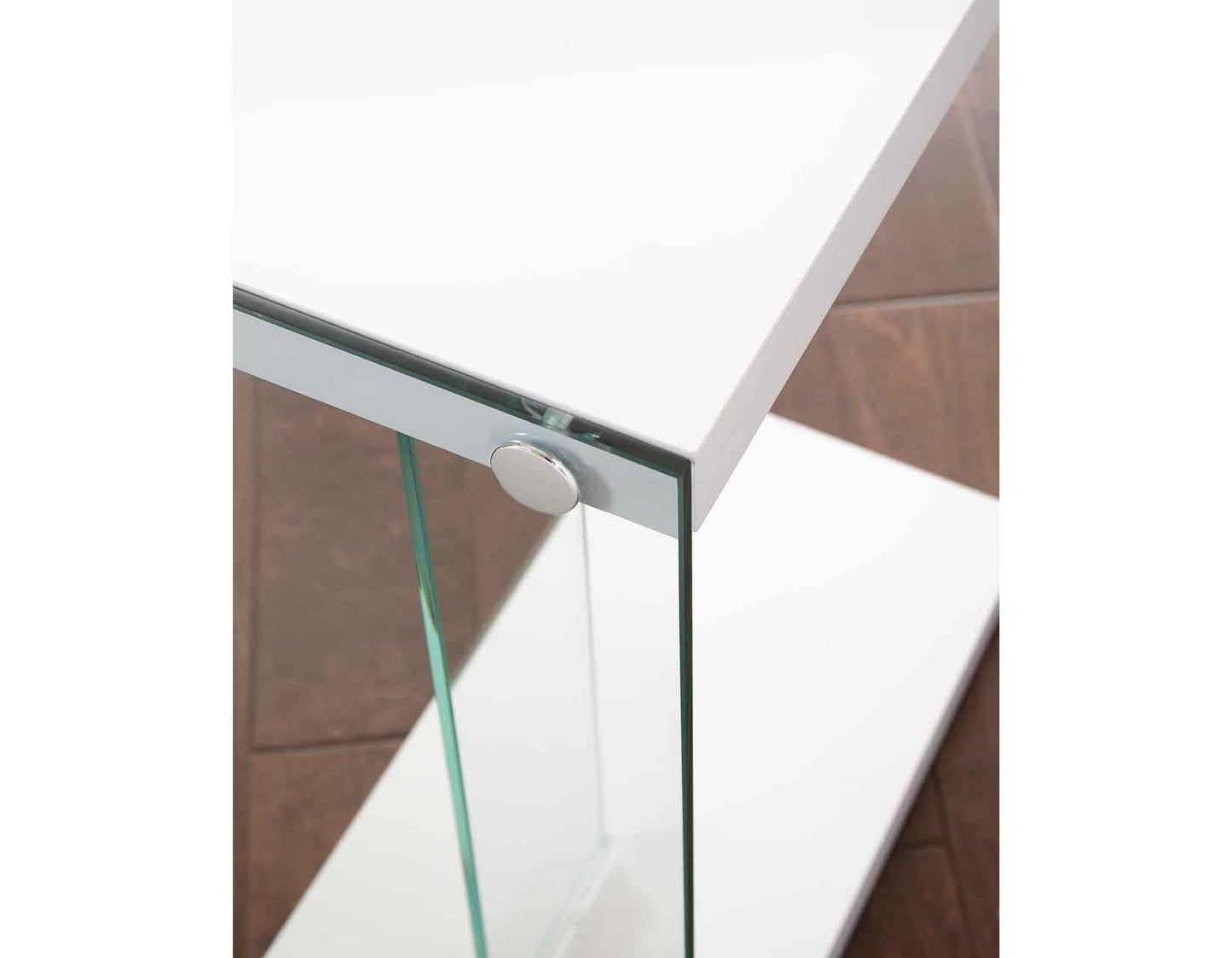 Elaina Chair Side End Table, Glossy White