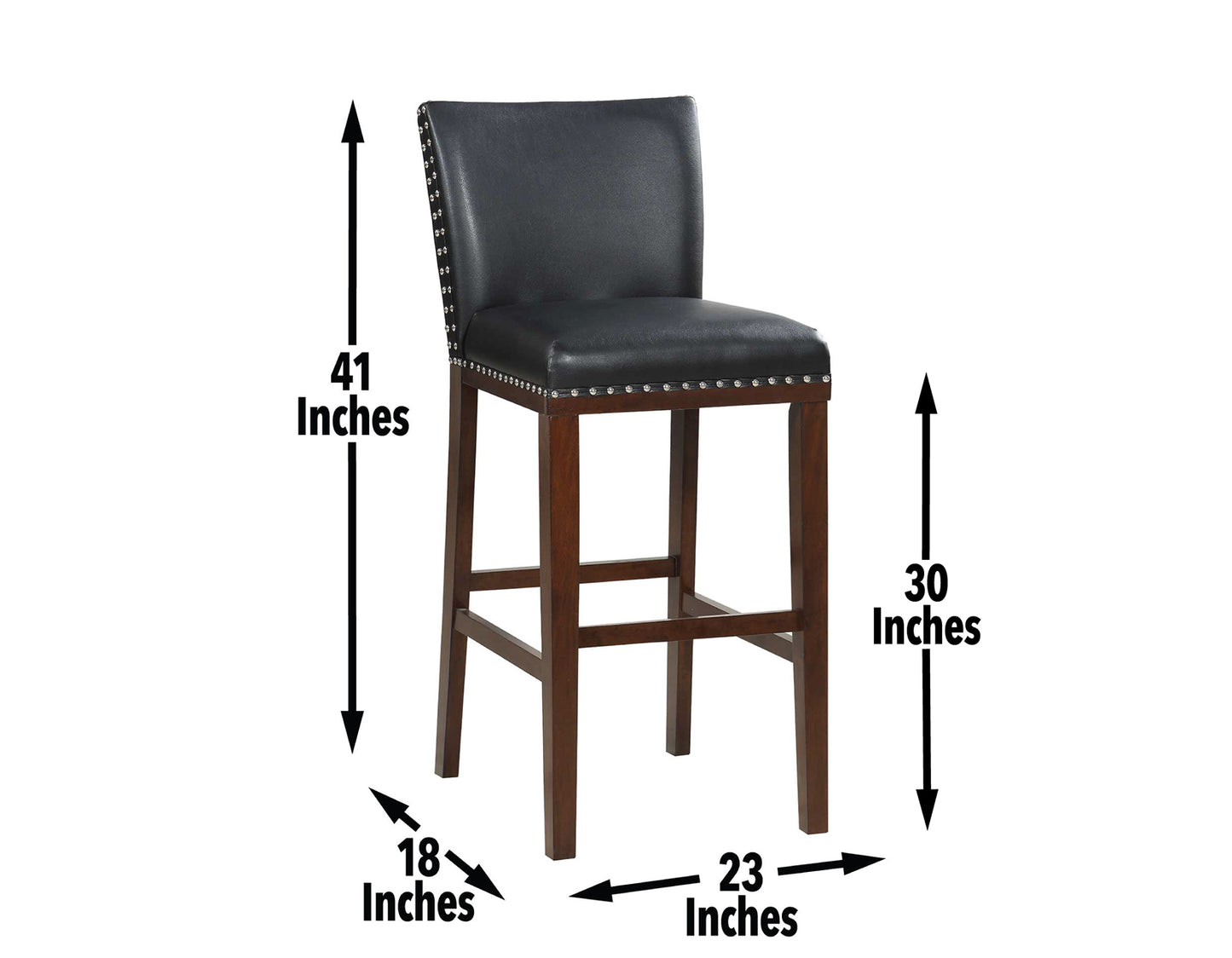 Tiffany 30″ Bar Stool, Black
