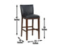 Tiffany 30″ Bar Stool, Black