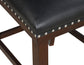 Tiffany 24″ Counter Stool, Black Vegan Leather