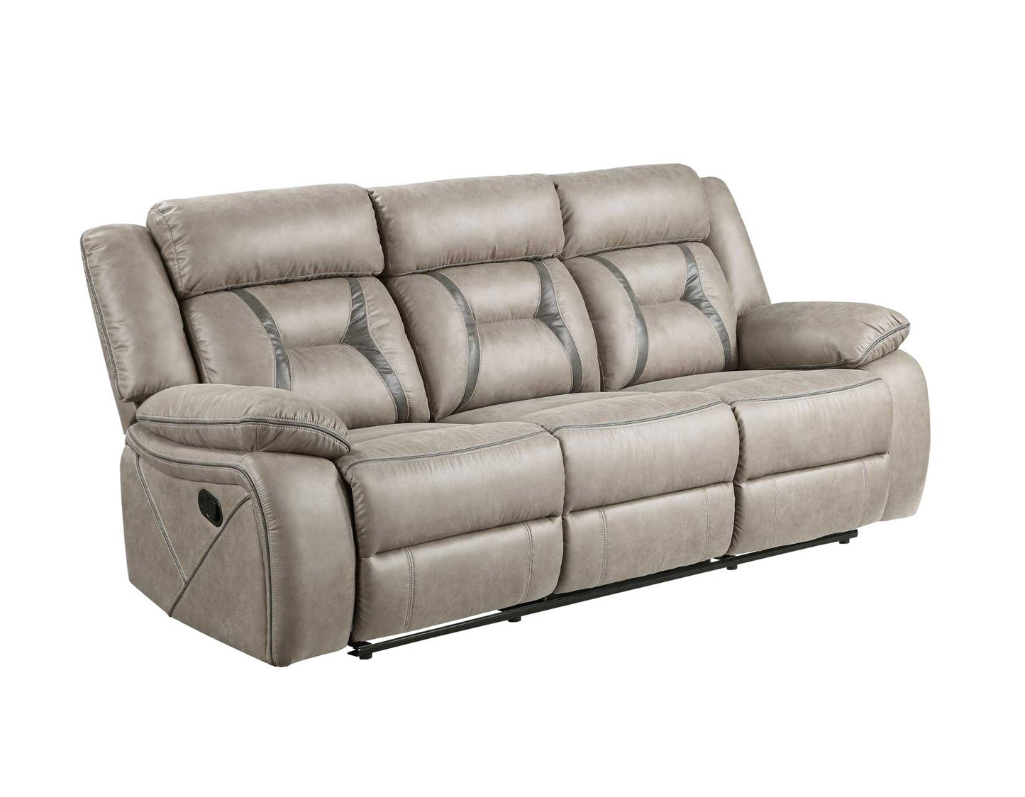 Tyson Sofa, Manual Reclining, Drop-Down Console and Power Strip, Glider
