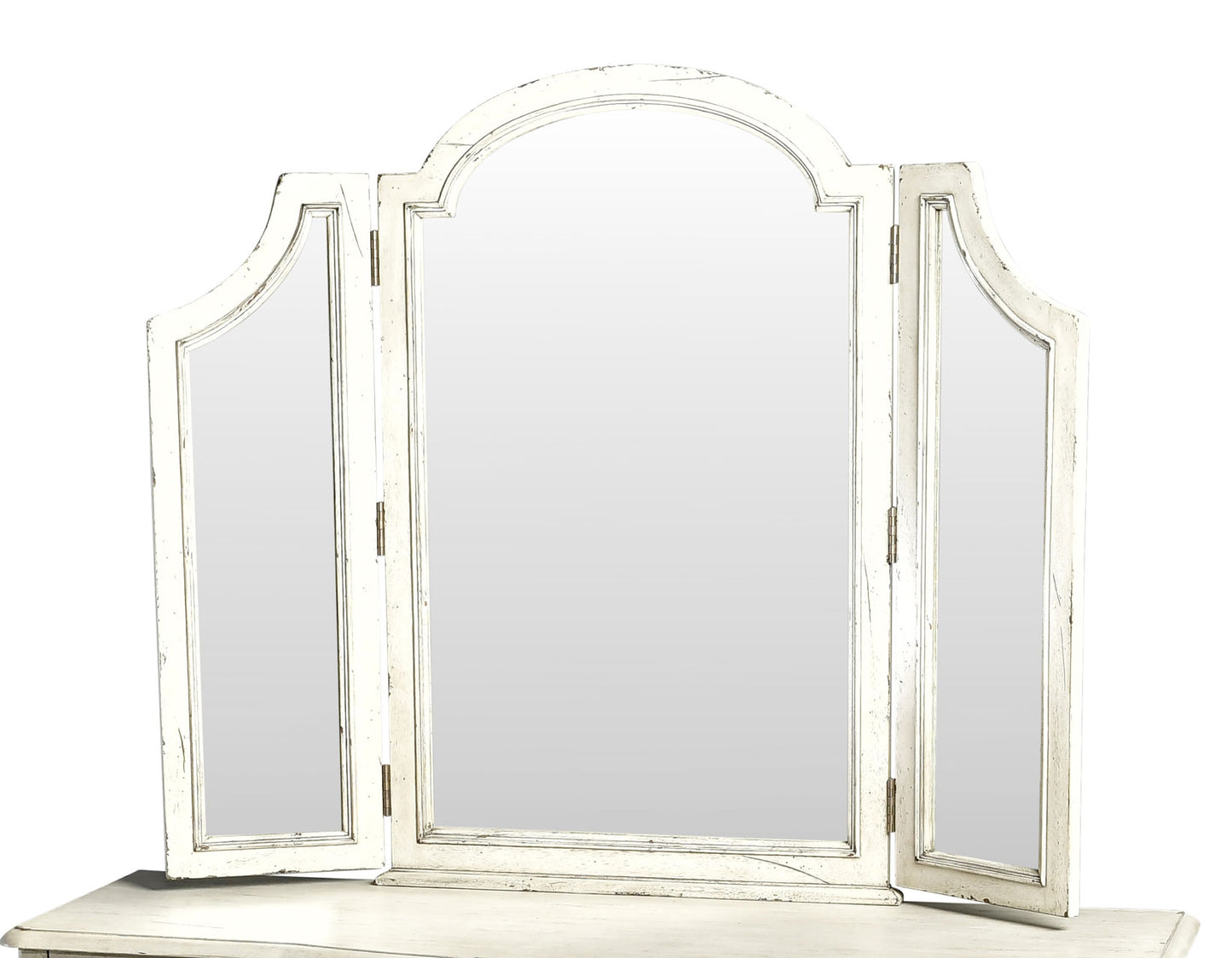 3-Piece Highland Park Vanity Set, Cathedral White
(Vanity Desk, Tri-fold Mirror and Bench)