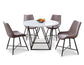 Ramona 5 Piece Marble Top Set
(Table & 4 Side Chairs)