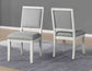 Canova 5-Piece 78-inch Gray Marble Dining Set
(Table & 4 Side Chairs)