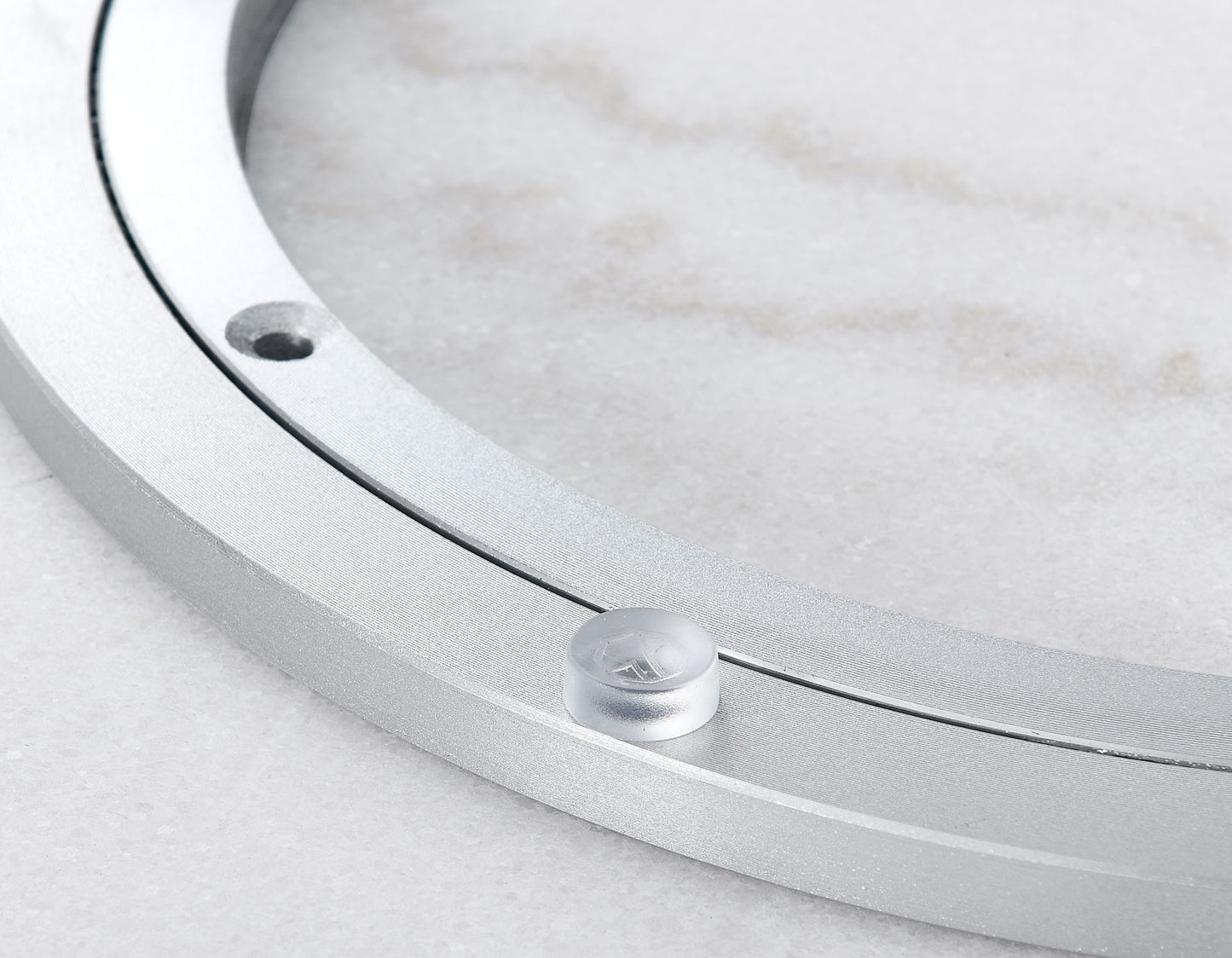 Arken 18-inch White Marble Lazy Susan