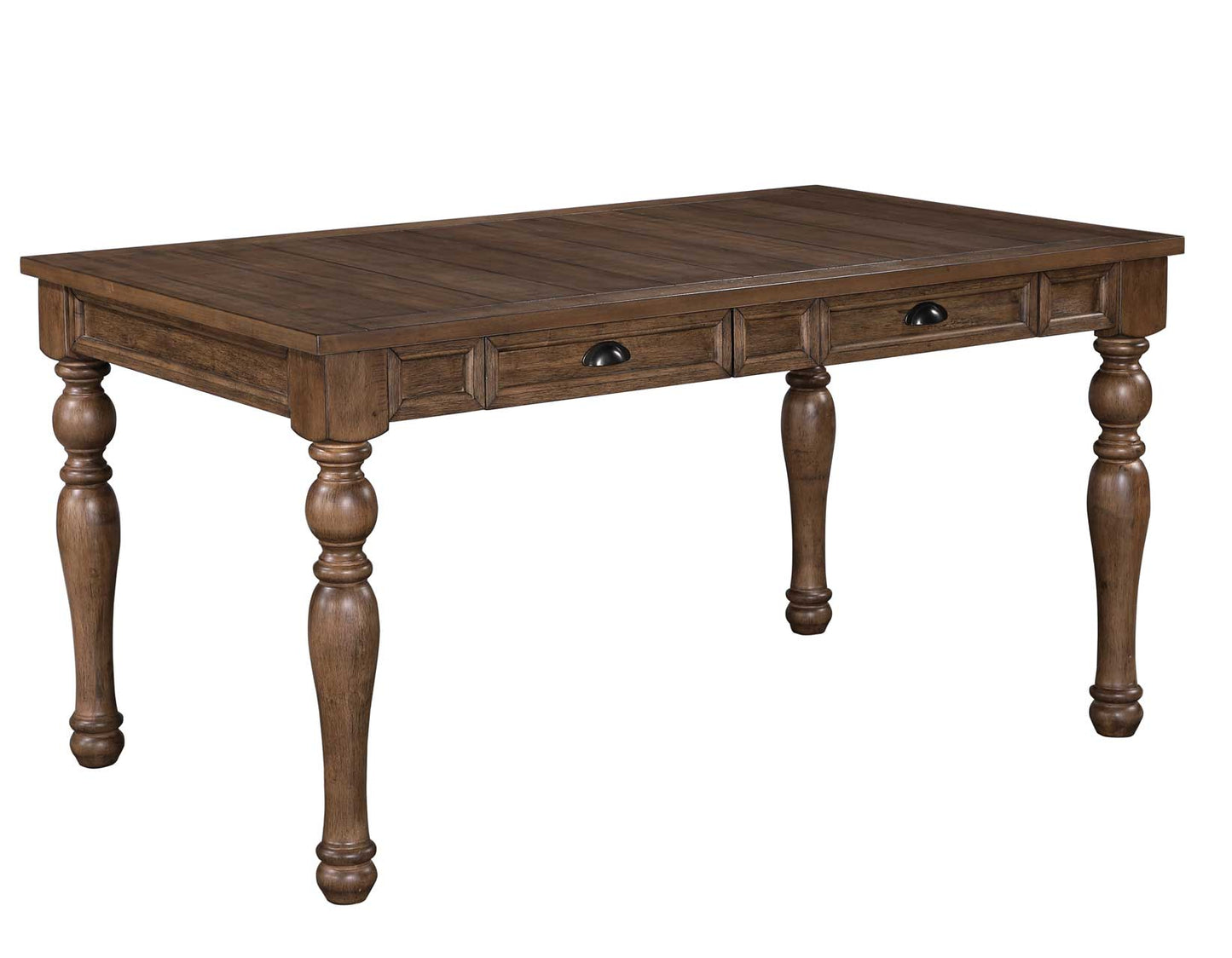 Joanna 59.5″ 4-Drawer Dining Table, Brown