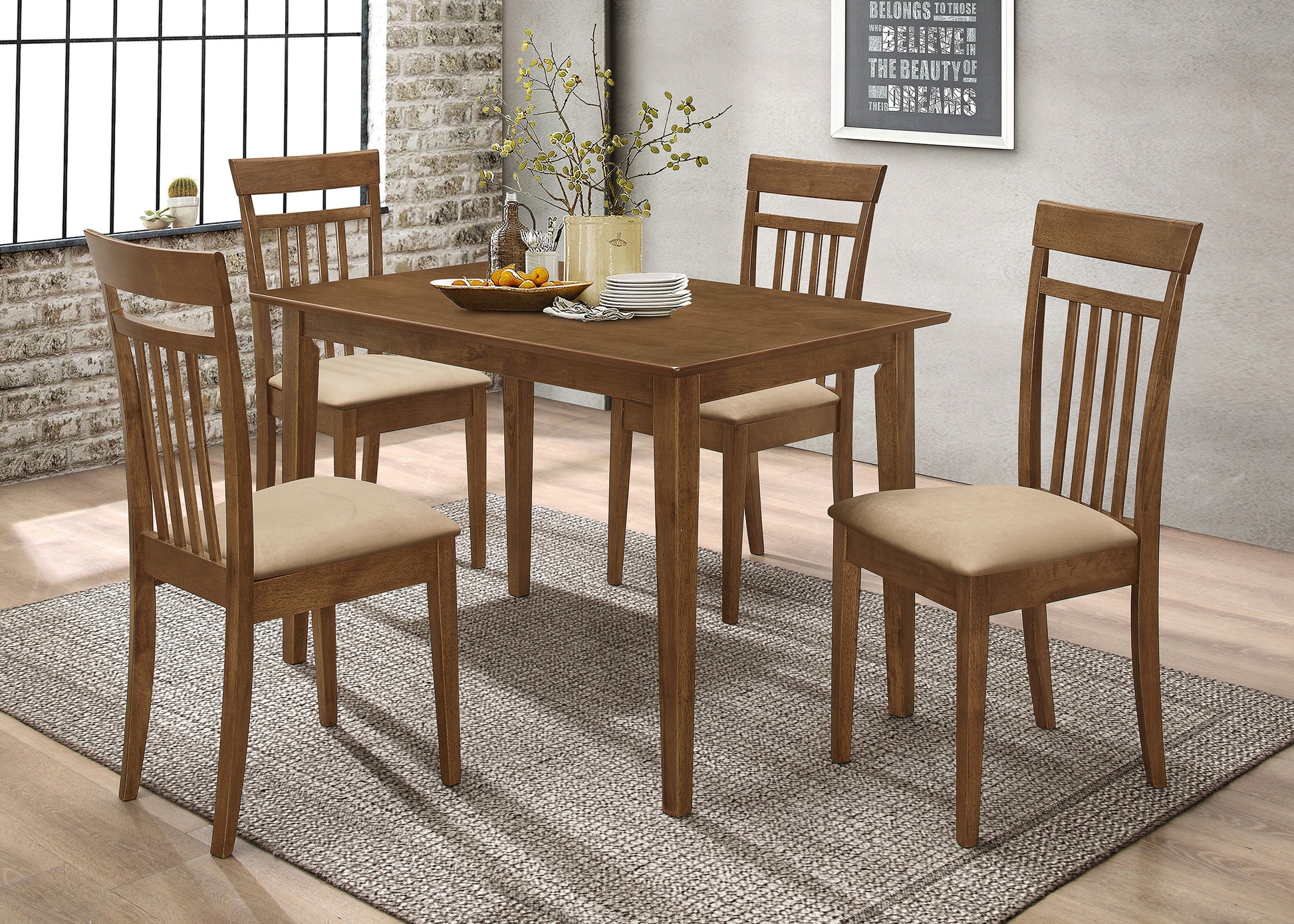 Rectangular Table Inexpensive Kitchen Table Sets Robles 5-piece