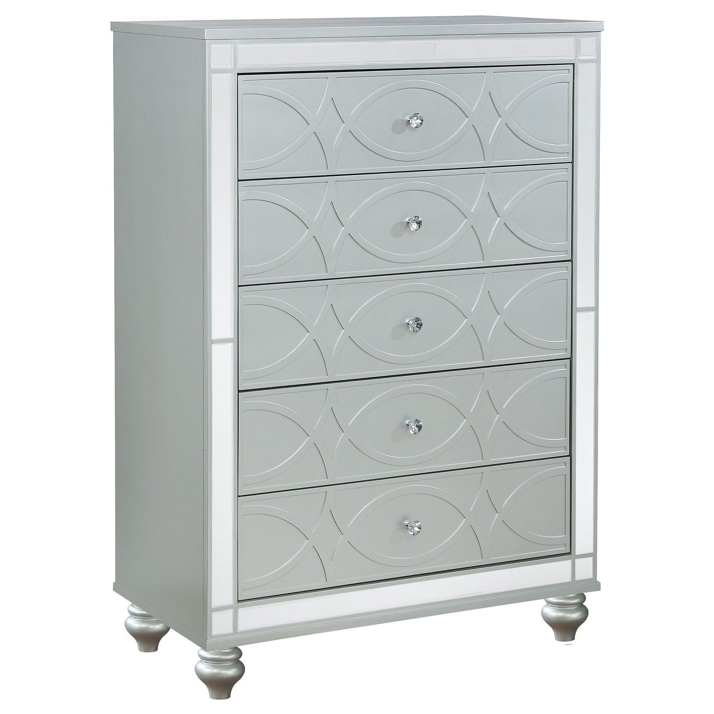 Gunnison 5-piece Queen Bedroom Set Silver Metallic - Discount Furniture Connection