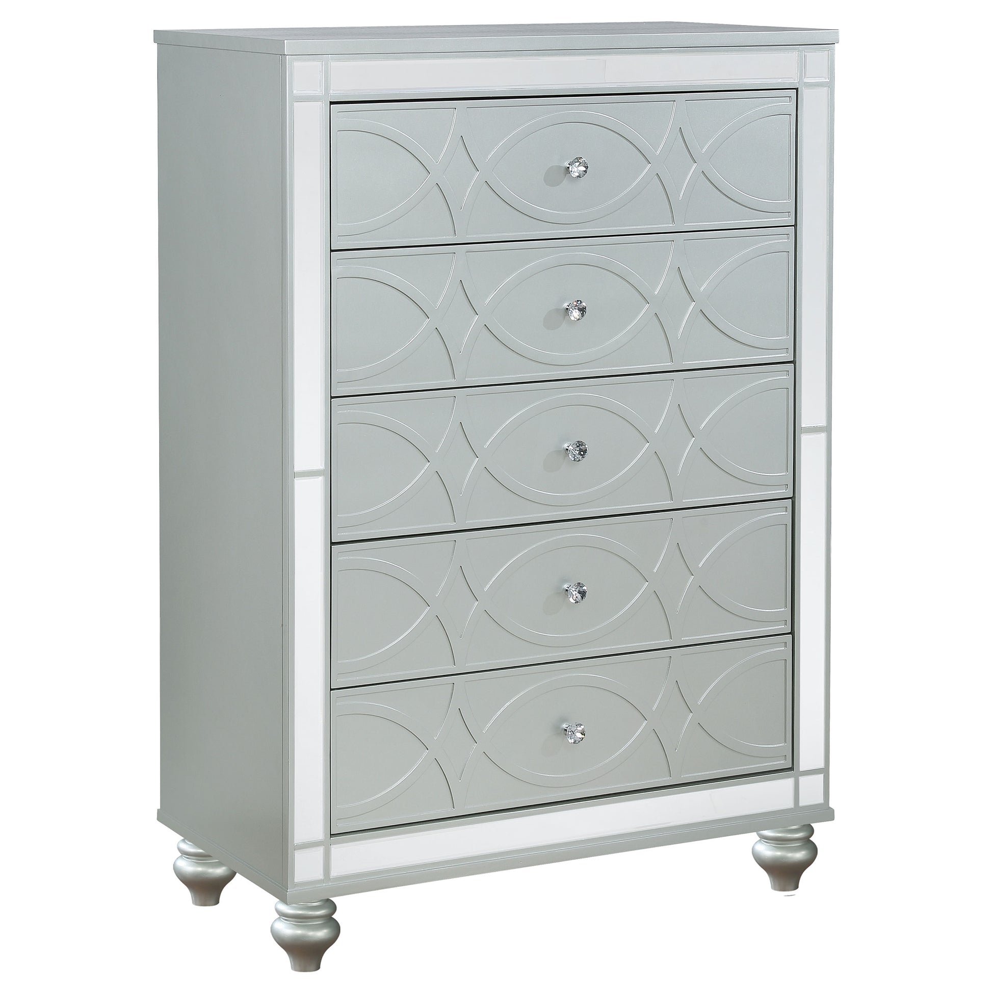 Gunnison 5-piece Queen Bedroom Set Silver Metallic - Discount Furniture Connection
