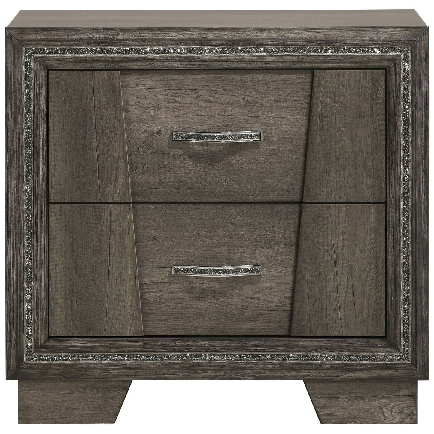 Janine 2-drawer Nightstand Grey