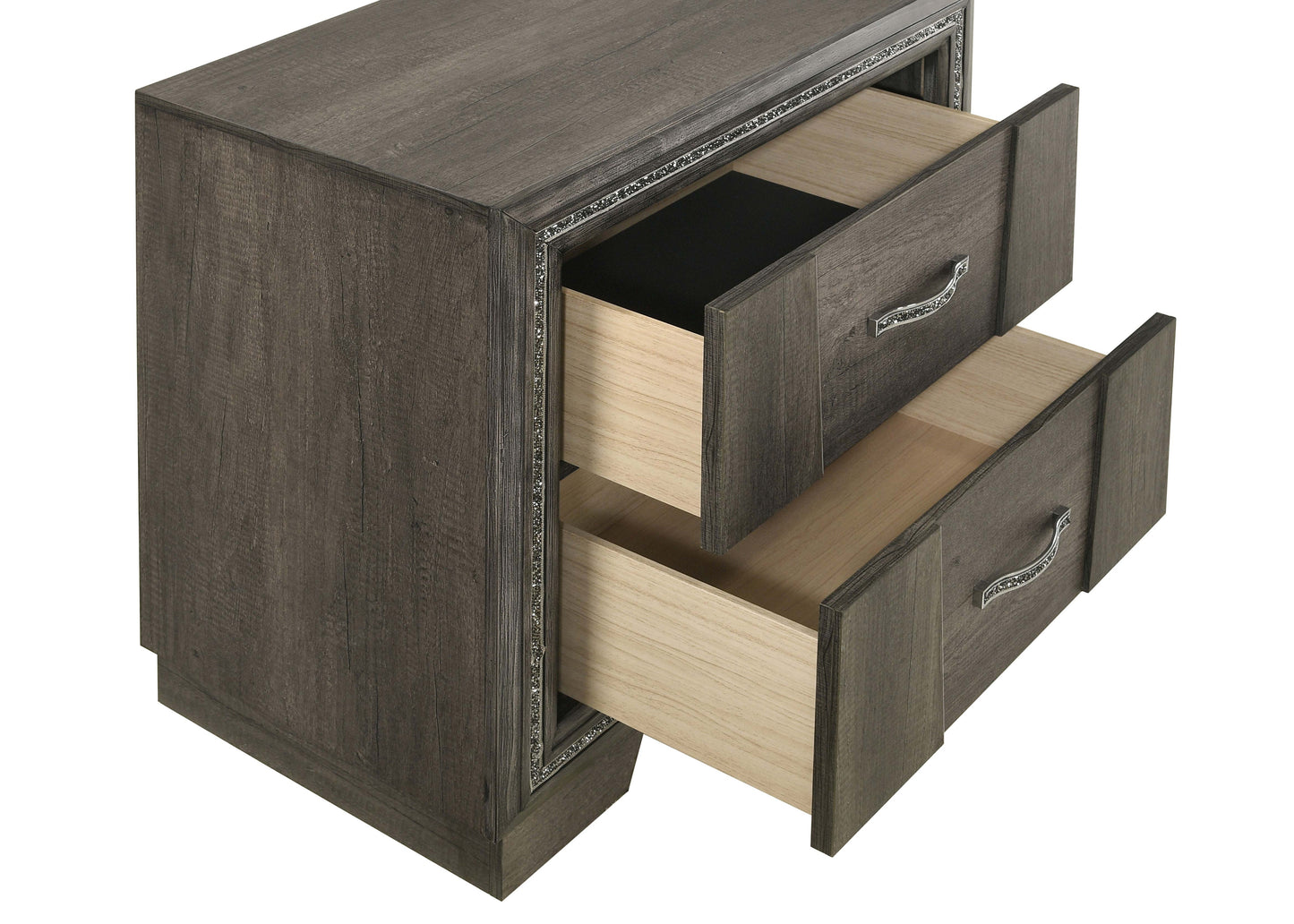Janine 2-drawer Nightstand Grey