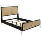 Arini Rattan Eastern King Panel Bed Black and Natural - Discount Furniture Connection