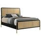Arini Rattan Eastern King Panel Bed Black and Natural - Discount Furniture Connection