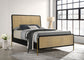 Arini Rattan Eastern King Panel Bed Black and Natural - Discount Furniture Connection