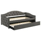 Sadie Upholstered Twin Daybed with Trundle Grey - Discount Furniture Connection