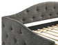 Sadie Upholstered Twin Daybed with Trundle Grey - Discount Furniture Connection