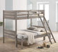 Ryder Wood Twin Over Full Bunk Bed Weathered Taupe