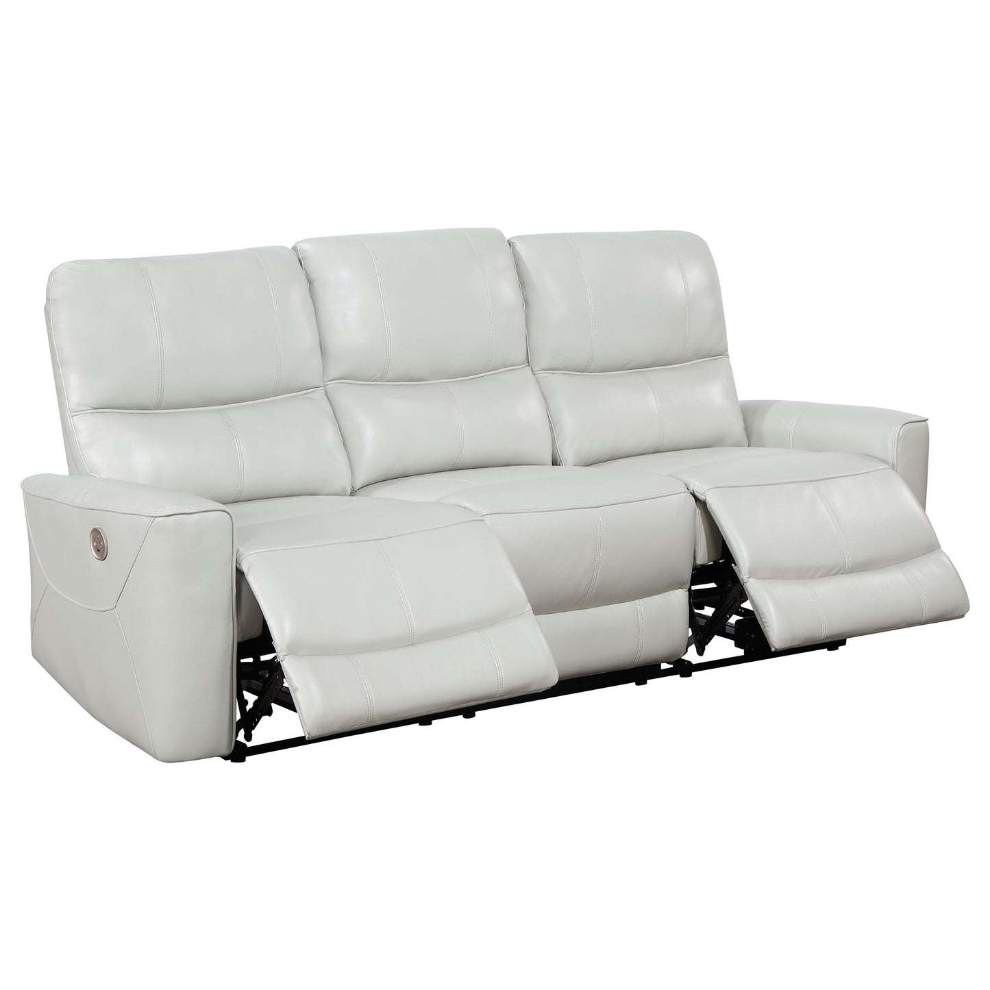 Greenfield Upholstered Power Reclining Sofa Dove Grey - Discount Furniture Connection