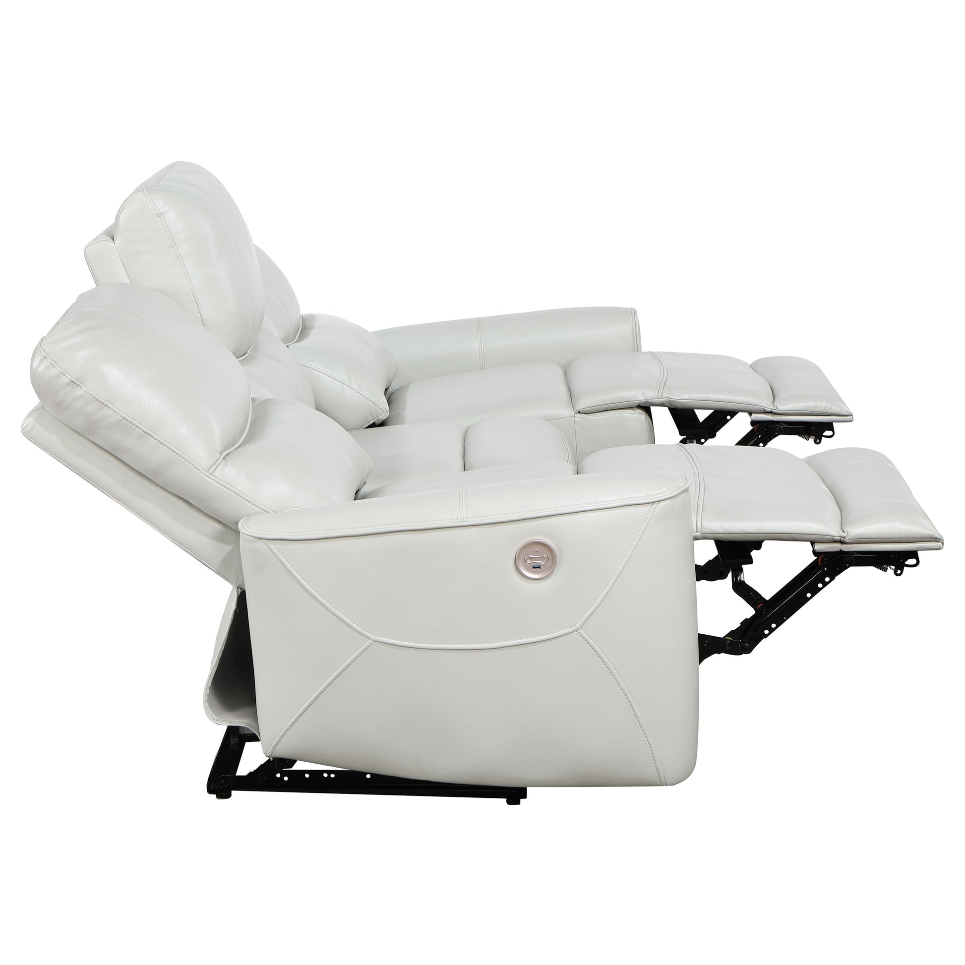 Greenfield Upholstered Power Reclining Sofa Dove Grey - Discount Furniture Connection