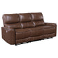 Greenfield Upholstered Power Reclining Sofa Saddle Brown - Discount Furniture Connection