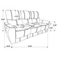 Greenfield Upholstered Power Reclining Sofa Saddle Brown - Discount Furniture Connection