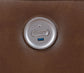 Greenfield Upholstered Power Reclining Sofa Saddle Brown - Discount Furniture Connection