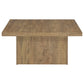 Devar Square Engineered Wood Coffee Table Mango Brown