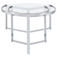 Delia 2-Piece Round Glass Top Nesting Coffee Table Chrome - Discount Furniture Connection