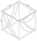 Lille Square Glass Top Side End Table Chrome - Discount Furniture Connection