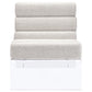 Serreta Boucle Upholstered Armless Acrylic Chair Ivory