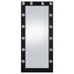 Zayan 32 x 71 Inch Floor Mirror LED Lighting Black Gloss